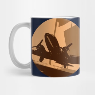 DC 3 Dakota plane art poster Mug